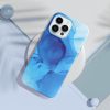 bőr MAG COVER tok IPHONE 13 Pro Max készülékhez, kék splash