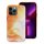 bőr MAG COVER tok IPHONE 13 Pro számára, narancssárga mintával