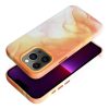 bőr MAG COVER tok IPHONE 13 Pro számára, narancssárga mintával
