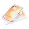 bőr MAG COVER tok IPHONE 13 Pro számára, narancssárga mintával
