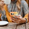 bőr MAG COVER tok IPHONE 12 Pro készülékhez narancs fröccsenés