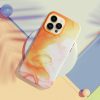 bőr MAG COVER tok IPHONE 12 Pro készülékhez narancs fröccsenés