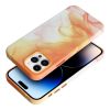 bőr MAG COVER tok IPHONE 12 Pro készülékhez narancs fröccsenés