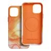 bőr MAG COVER tok IPHONE 12 Pro készülékhez narancs fröccsenés