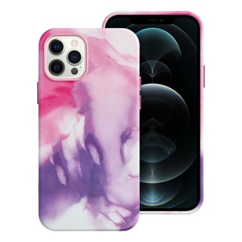 bőr MAG COVER tok IPHONE 12 Pro készülékhez lila splash