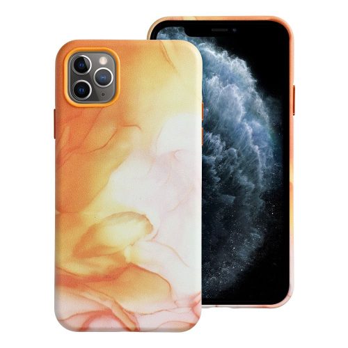 bőr MAG COVER tok IPHONE 11 Pro Max készülékhez narancs színben