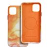 bőr MAG COVER tok IPHONE 11 Pro Max készülékhez narancs színben