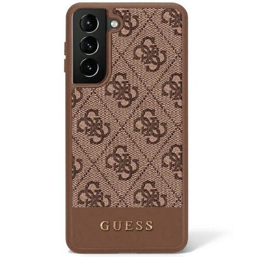 GUESS tok SAMSUNG S23 Plus készülékhez GUHCS23MG4GLBR (4G Bottom Stripe) barna