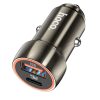 Car charger Hoco USB A + USB C PD QC3.0 3A 20W Z46A metal gray