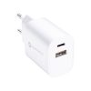 CELL F-ENERGY TFK-TC-30WPD utazó töltő Type C + USB A PD QC4.0 3A 30W fehér