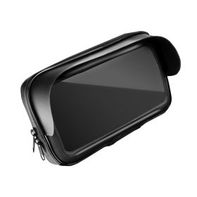   Motorcycle holder waterproof with zip and hood ( 6,4" - 8" ) black