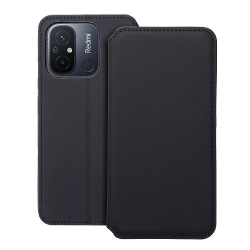 DUAL POCKET Könyvtok XIAOMI redmi 12c-hez fekete