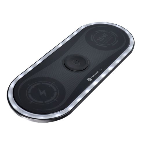 CELL F-ENERGY Ellipse vezeték nélküli töltő 3in1 kompatibilis az Apple Qi QC 15W fekete