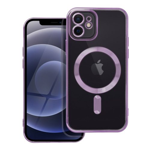 ELECTRO MAG COVER tok kompatibilis a MagSafe funkcióval IPHONE 12 készülékhez mély lila színben
