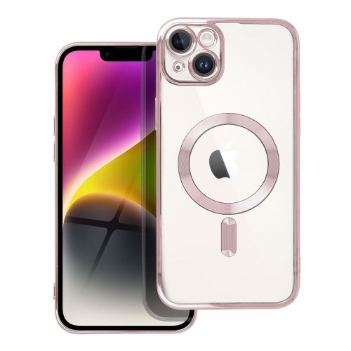 ELECTRO MAG COVER tok kompatibilis a MagSafe-fel IPHONE 14 Plus készülékhez rozé arany színben