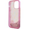 GUESS tok IPHONE 14 Pro készülékhez GUHCP14LLC4PSGP (Liquid Glitter 4G Translucent) rózsaszín