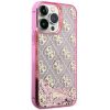 GUESS tok IPHONE 14 Pro készülékhez GUHCP14LLC4PSGP (Liquid Glitter 4G Translucent) rózsaszín