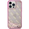 GUESS tok IPHONE 14 Pro készülékhez GUHCP14LLC4PSGP (Liquid Glitter 4G Translucent) rózsaszín