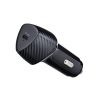 CELL F-ENERGY Carbon CC50-1C autós töltő Type C + Type C - Lightning kábel PD 3A 20W fekete