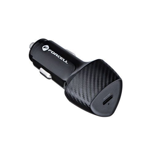 CELL F-ENERGY Carbon CC50-1C autós töltő Type C + Type C to Type C kábel PD 3A 20W fekete