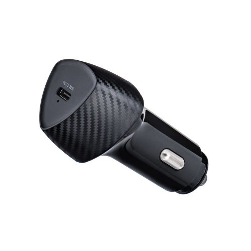 CELL F-ENERGY Carbon CC50-1C autós töltő Type C + Type C to Type C kábel PD 3A 20W fekete