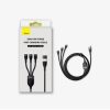BASEUS kábel 3 az 1-ben USB A / Típus C - Micro USB / Lightning / Típus C PD QC 5A 100W CASS030103 1,2 m kék