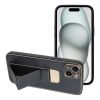 bőr Tok KICKSTAND az IPHONE 15 Plus-hoz fekete
