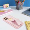 bőr Tok KICKSTAND az IPHONE 15 Plus-hoz rózsaszín