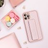 bőr Tok KICKSTAND az IPHONE 15 Plus-hoz rózsaszín