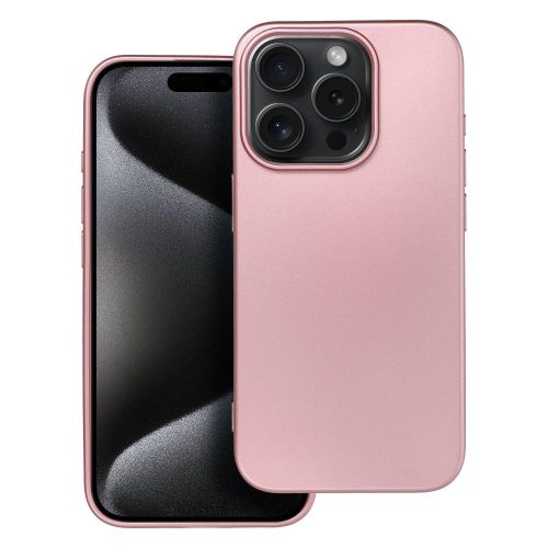 METALLIC tok az IPHONE 15 Pro-hoz, rózsaszín