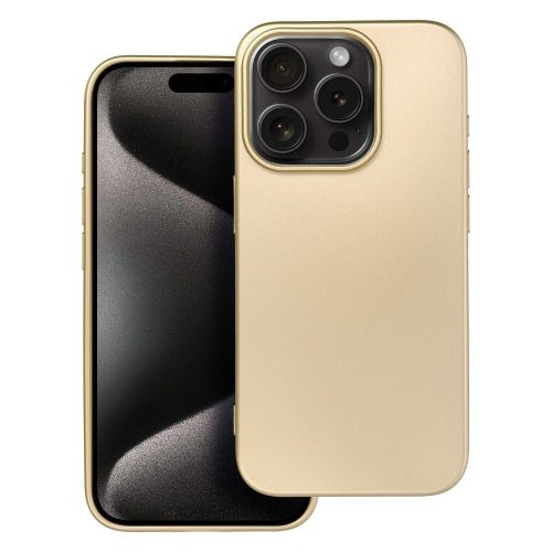 METALLIC tok az IPHONE 15 Pro Pro arany készülékhez