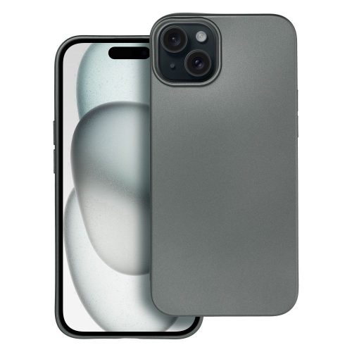 METALLIC tok az IPHONE 15 Plus-hoz, szürke