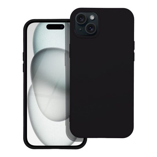 SILICONE tok IPHONE 15-höz fekete