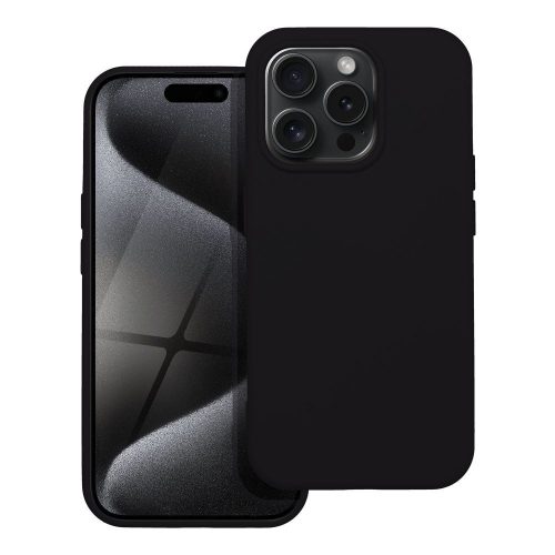 SILICONE Tok  IPHONE 15 Pro fekete