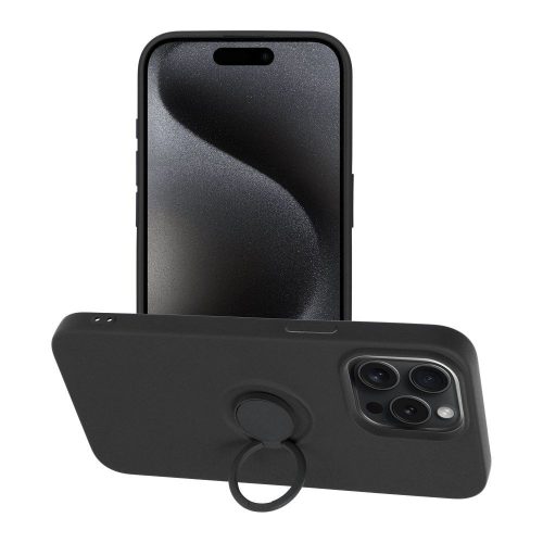SILICONE RING tok az IPHONE 15 Pro Max-hoz fekete