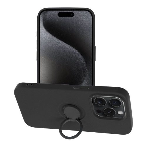 SILICONE RING tok az IPHONE 15 Pro-hoz fekete