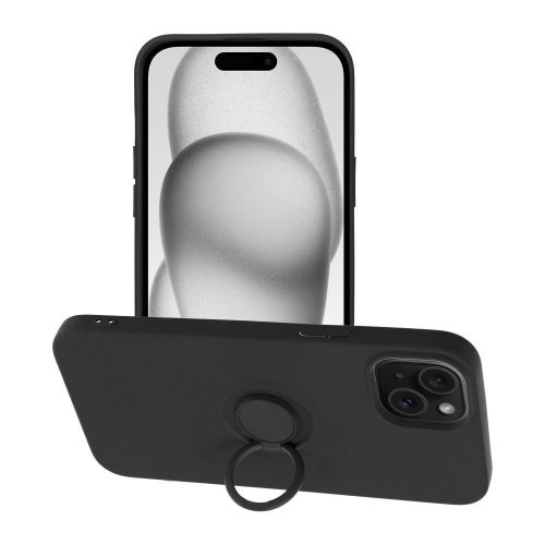 SILICONE RING tok IPHONE 15 Plus készülékhez fekete