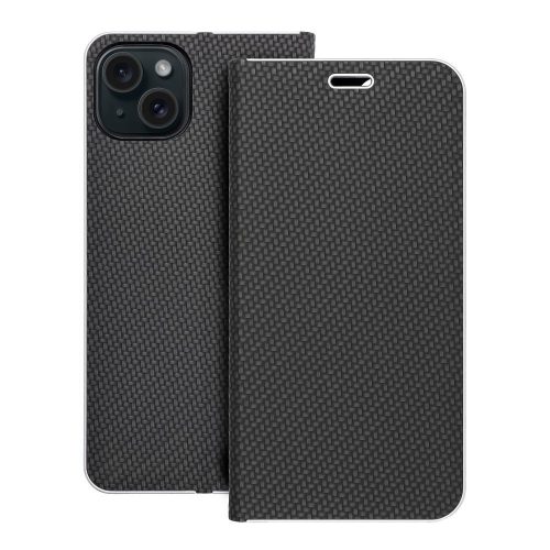 LUNA Book Carbon  IPHONE 15 Plus fekete