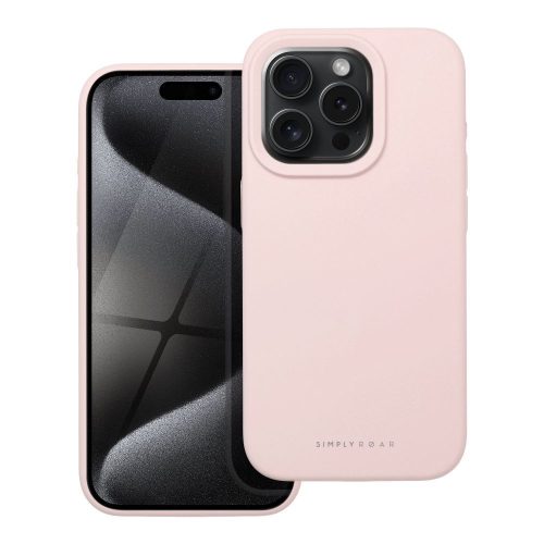 ROAR tok CLOUD SKIN az IPHONE 15 Pro-hoz Világos rózsaszín