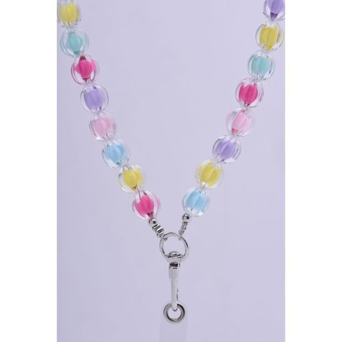 COLORFUL Phone lanyard, Telefon medál / zsinór hossza 120cm (hurokban 60cm) / nyakban - többszínű