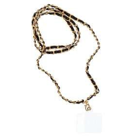   STRAP Phone nyakpánt, Telefon medál / zsinór hossza 116cm (58cm a hurokban) / nyakban - fekete
