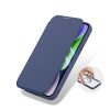 DUX DUCIS pénztárca tok SKIN X PRO kompatibilis MagSafe-fel IPHONE 15 Plus-hoz, kék
