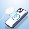 DUX DUCIS pénztárca tok SKIN X PRO kompatibilis MagSafe-fel IPHONE 15 Plus-hoz, kék