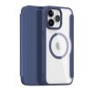 DUX DUCIS pénztárca tok SKIN X PRO MagSafe kompatibilis IPHONE 15 Pro Max készülékhez kék színben