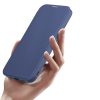 DUX DUCIS pénztárca tok SKIN X PRO MagSafe kompatibilis IPHONE 15 Pro Max készülékhez kék színben