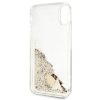 GUESS case for IPHONE X / XS GUOHCPXGLHFLGO (Charms 2 Liquid Glitter) gold