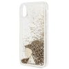 GUESS case for IPHONE X / XS GUOHCPXGLHFLGO (Charms 2 Liquid Glitter) gold