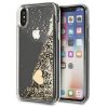 GUESS case for IPHONE X / XS GUOHCPXGLHFLGO (Charms 2 Liquid Glitter) gold