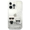 KARL LAGERFELD case for IPHONE 13 Pro KLHCP13LGKCS (Liquid Glitter K&C) silver