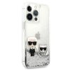 KARL LAGERFELD case for IPHONE 13 Pro KLHCP13LGKCS (Liquid Glitter K&C) silver